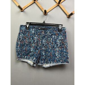 Levi Blue "arrow" denim cutoff shorts Womens size 4‎ Mid Rise